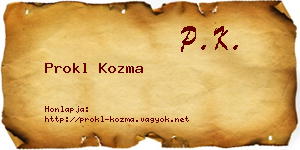 Prokl Kozma névjegykártya